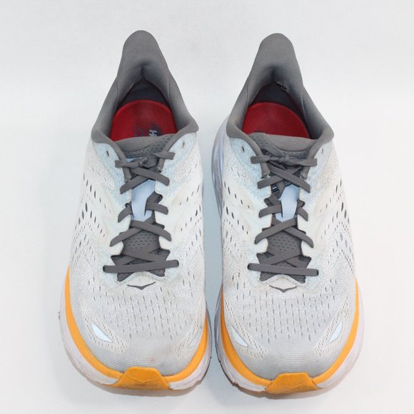 Hoka Clifton 8 White Grey Yellow Mens Road Running Shoes 119393 Size 11.5D #142 - Picture 4 of 14